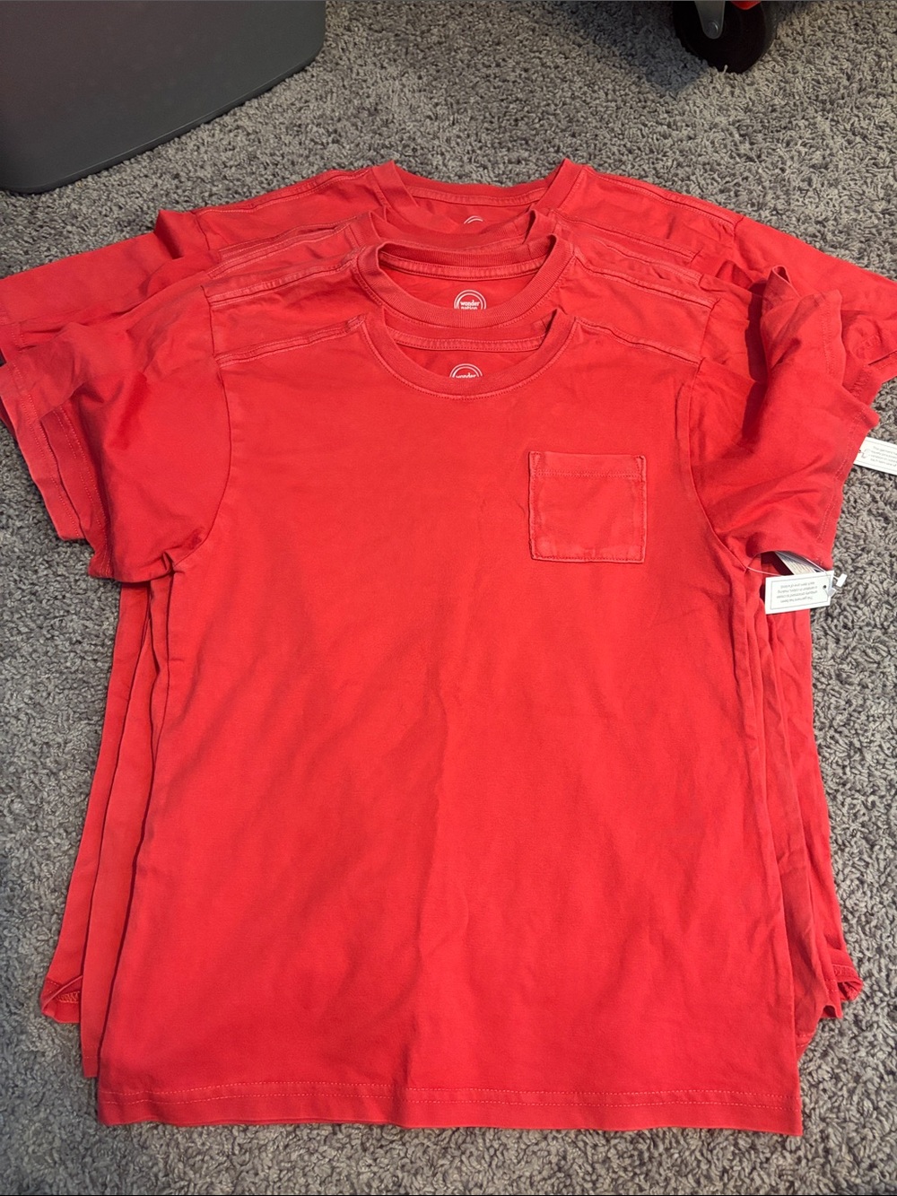 wonder nation Red Short Sleeve Pocket Tee - Pack